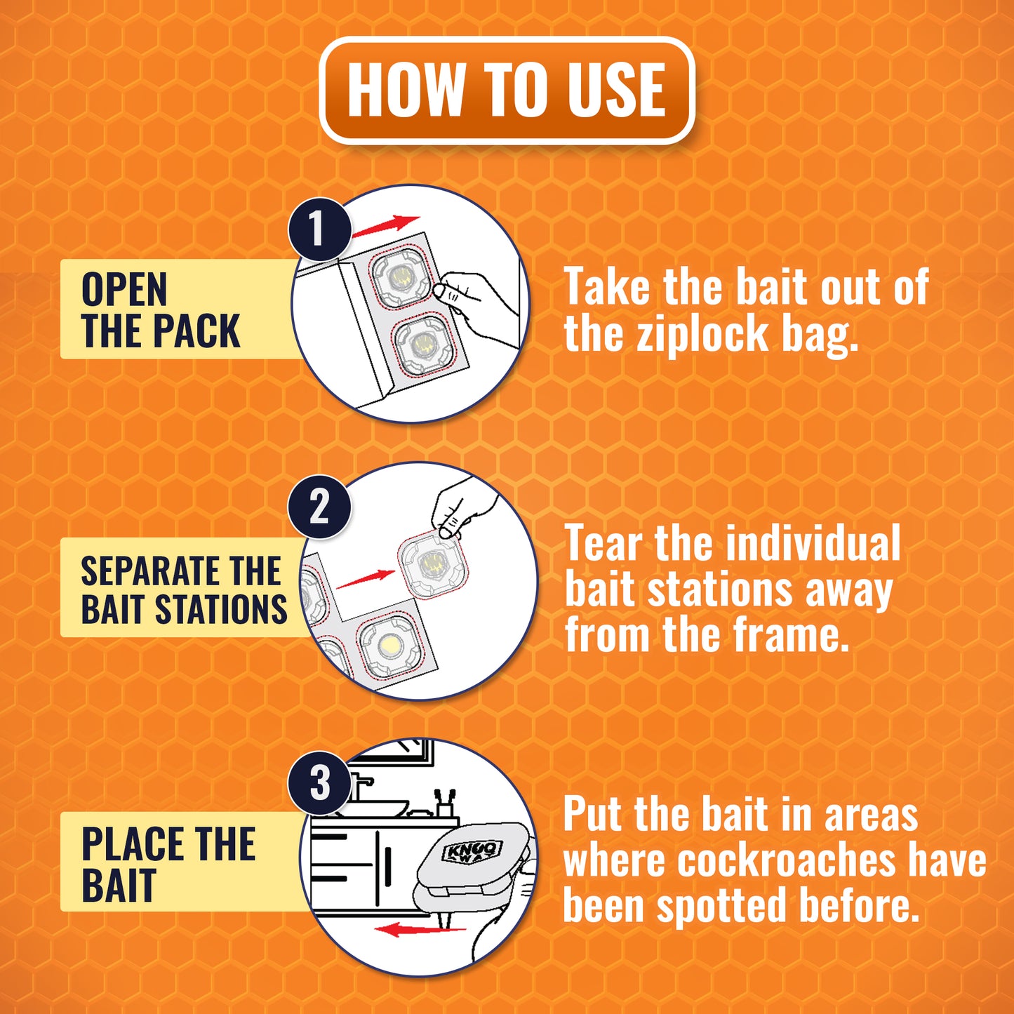 Cockroach Bait Station (Pack of 6 Baits)