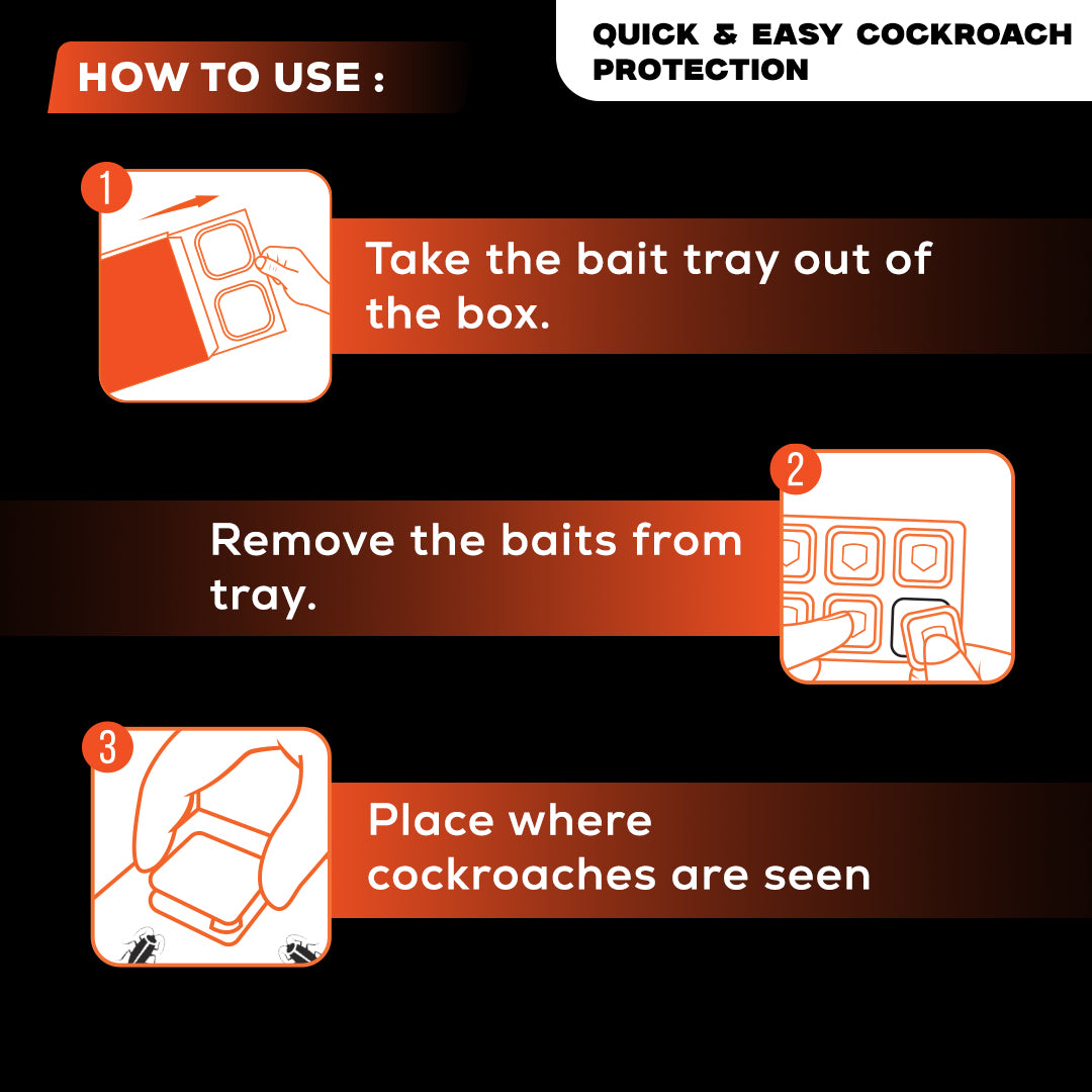 Cockroach Bait Station (Pack of 6) Xtra Strong
