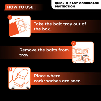 Cockroach Bait Station (Pack of 6) Xtra Strong